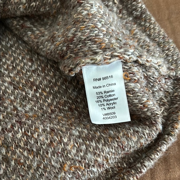 Coldwater Creek Brown Sequin Embellished Cropped Jacket - Picture 6 of 12